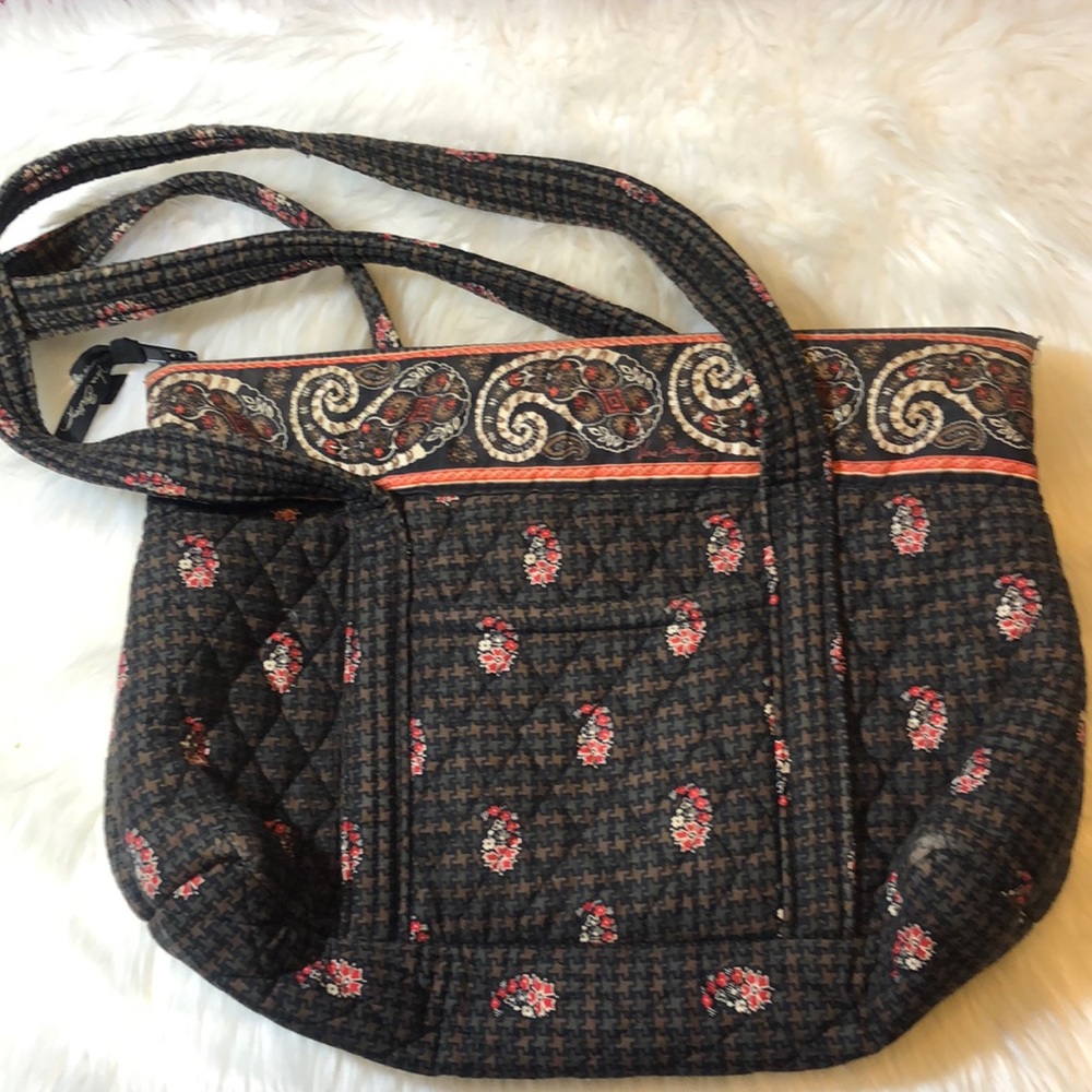 Vera Bradley Medium Shoulder bag Houndstooth Brown Black Red Paisley